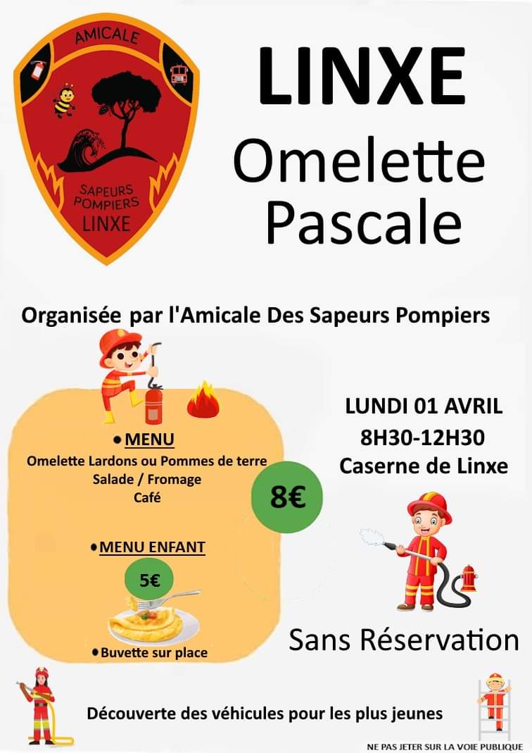 Omelette pascale - Crédit: Pompiers Linxe | CC BY-NC-ND 4.0