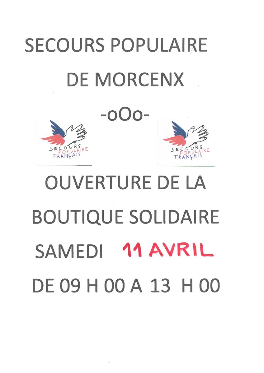 Ouverture de la boutique solidaire