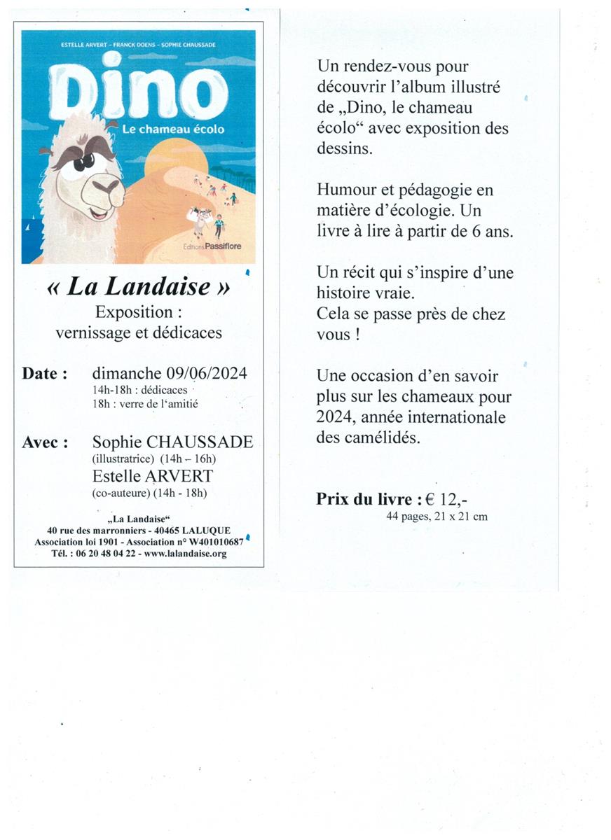 "La Landaise" Exposition - vernissage - dédicaces