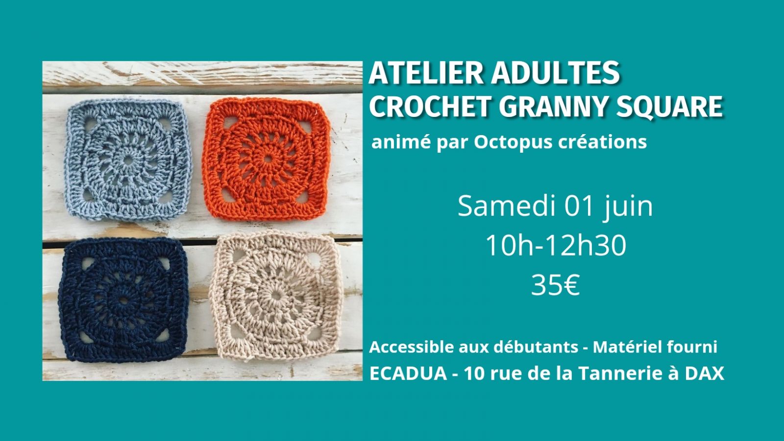 Atelier créatif Crochet "granny square"