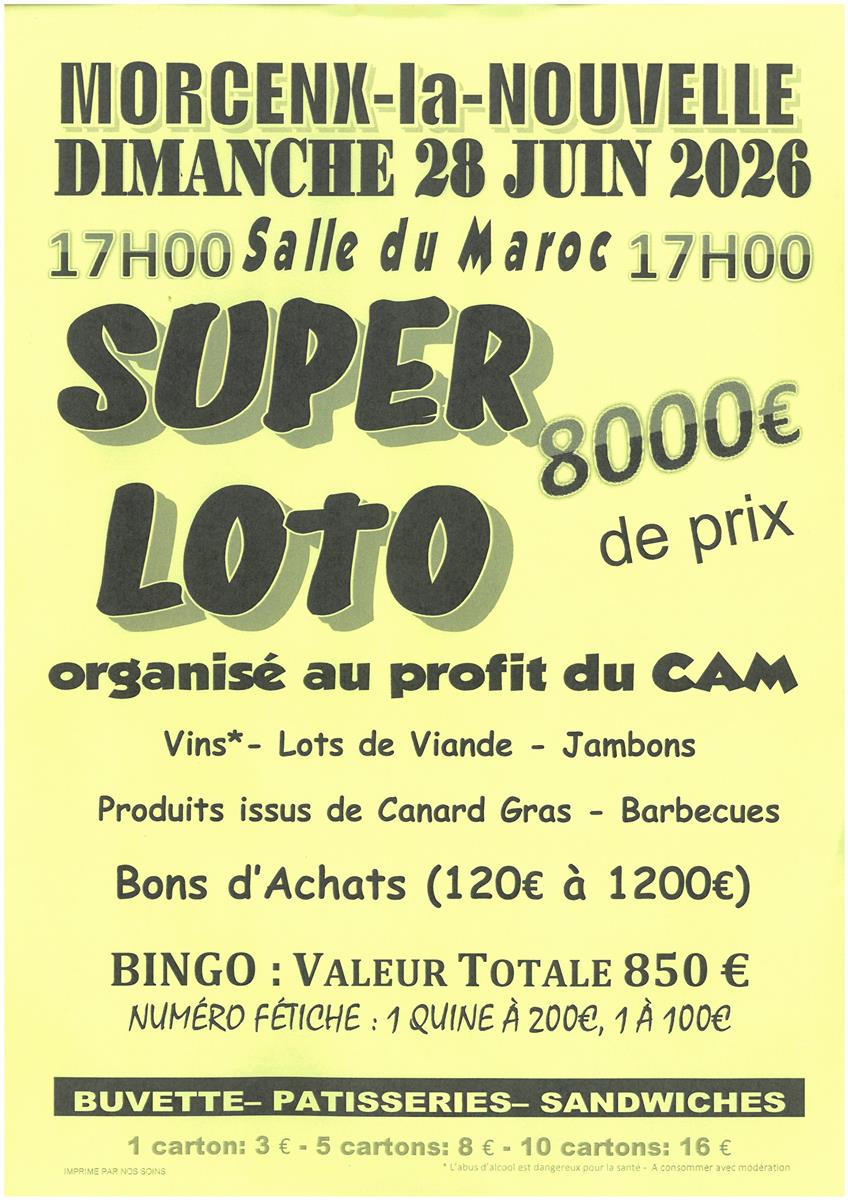 Loto de clôture du CAM