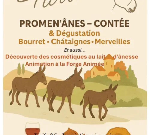 Promen'ânes Contée et dégustation de bourret, châtaignes et merveilles