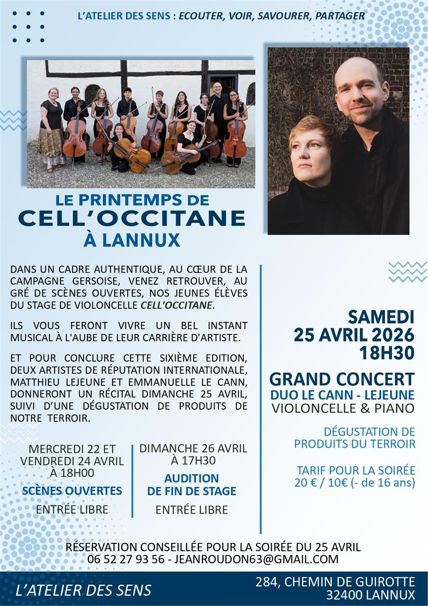 Grand concert Duo violoncelle et piano