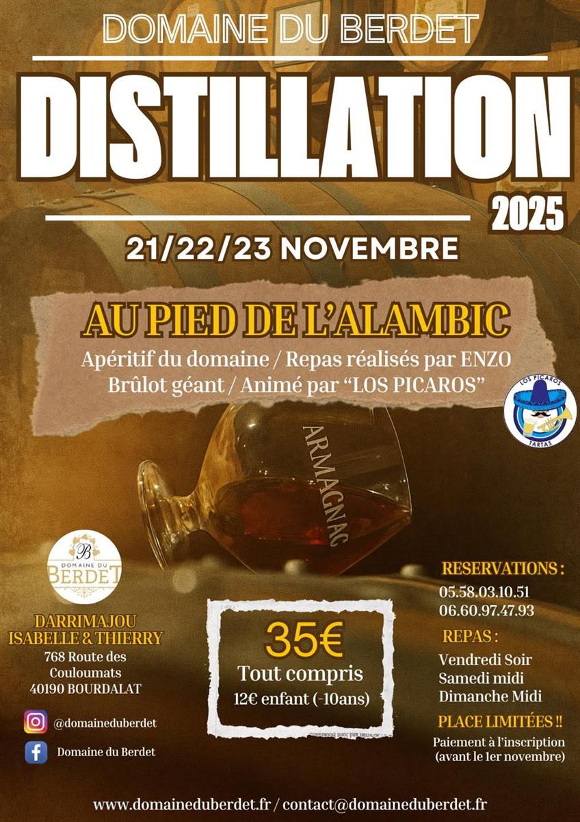 La distillation au Domaine du Berdet