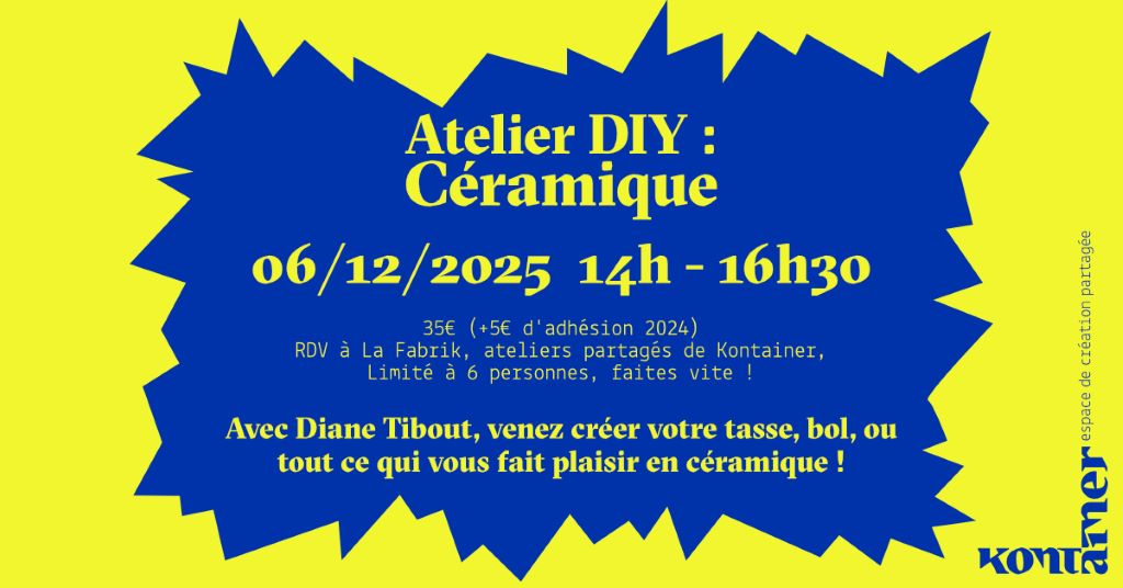 Atelier Diy : Céramique avec Diane Tibout