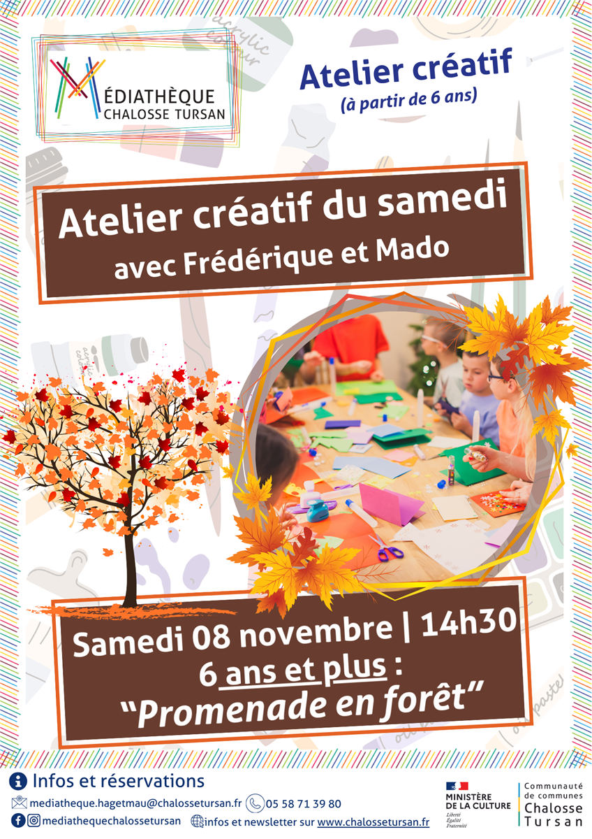 Atelier créatif du samedi : « Promenade en forêt »