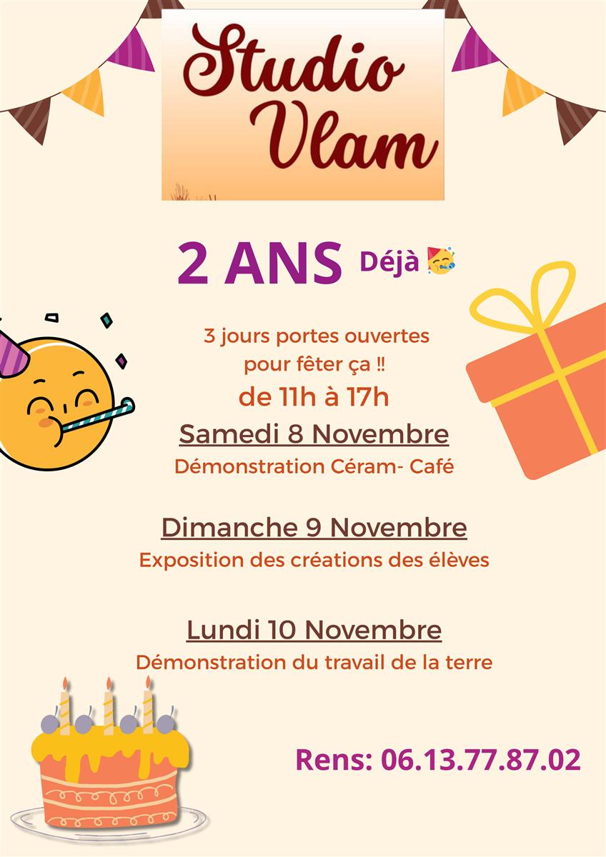 Studio Vlam fête ses 2 ans !