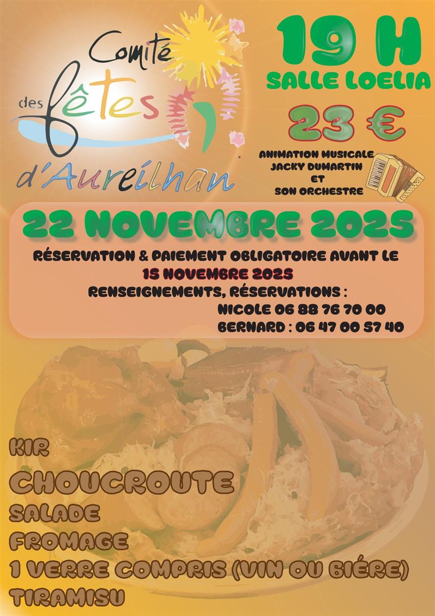 Repas Choucroute avec animation musicale