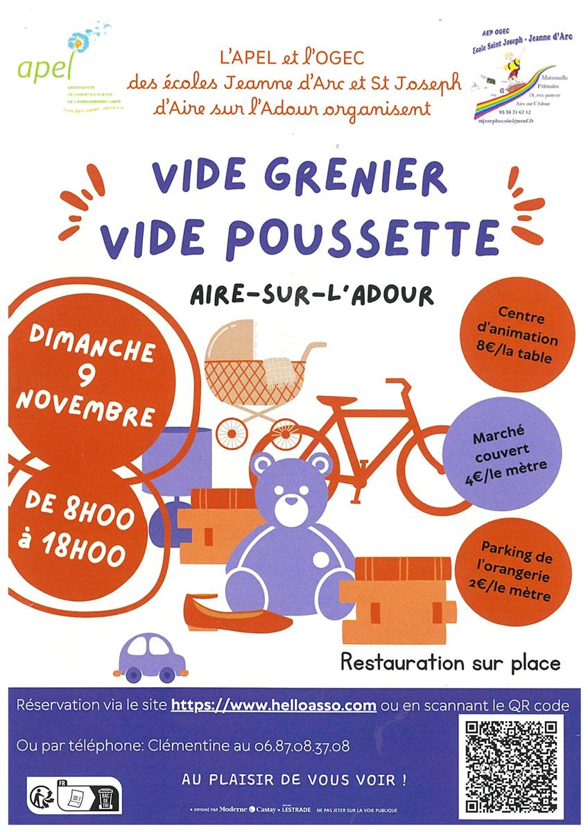 Vide-grenier et vide poussette