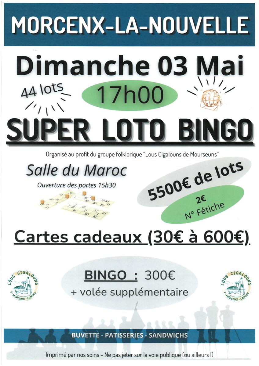 Super Loto Bingo de "Los Cigalouns de Mourseuns"