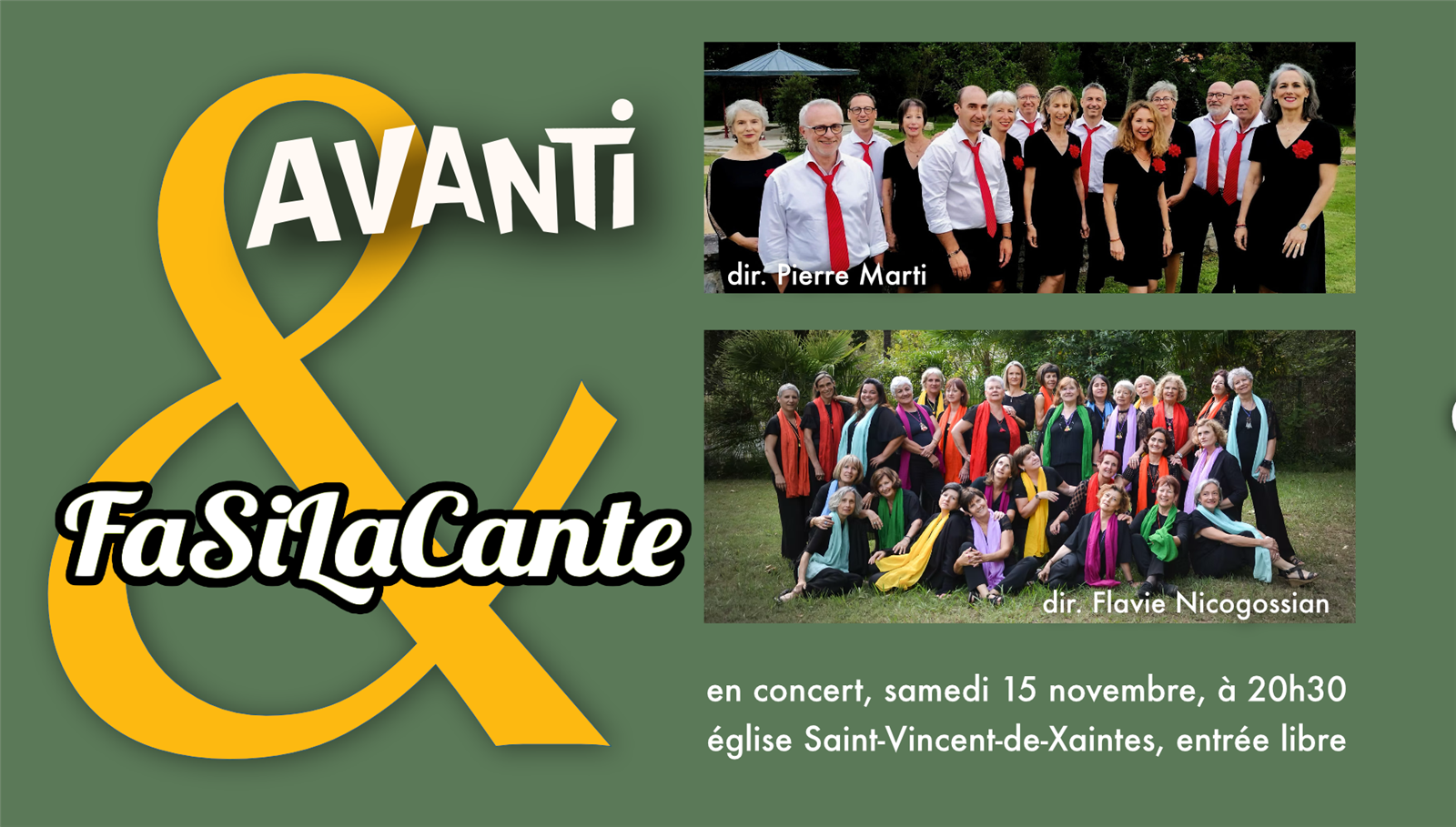 Concert : Avanti reçoit FaSiLaCante.