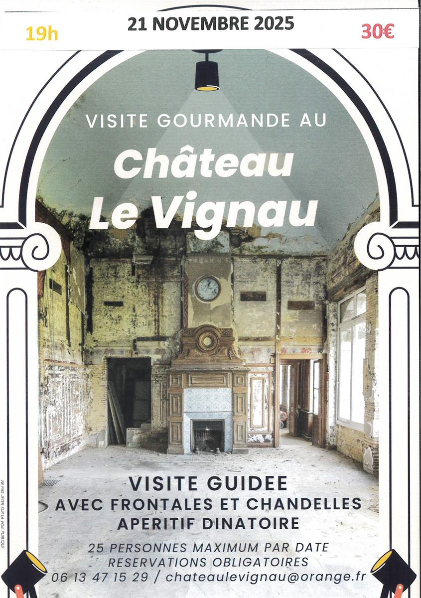 Visite nocture gourmande du château de Le Vignau