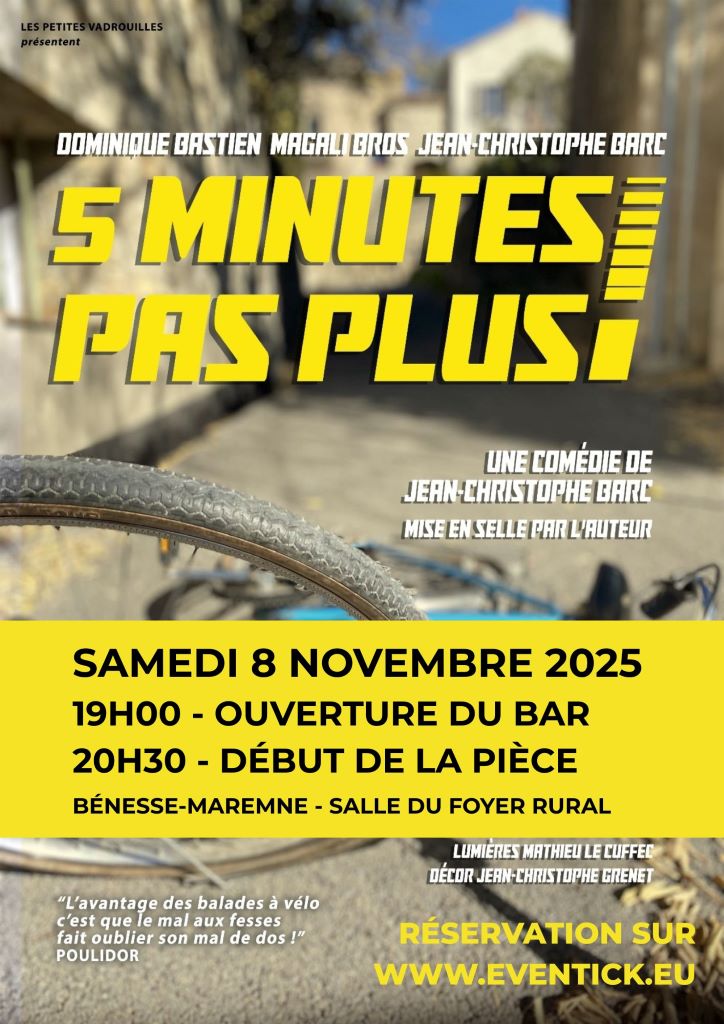 Théâtre "5 minutes pas plus "