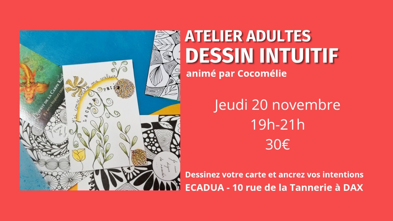 Atelier créatif Dessin intuitif / Adultes