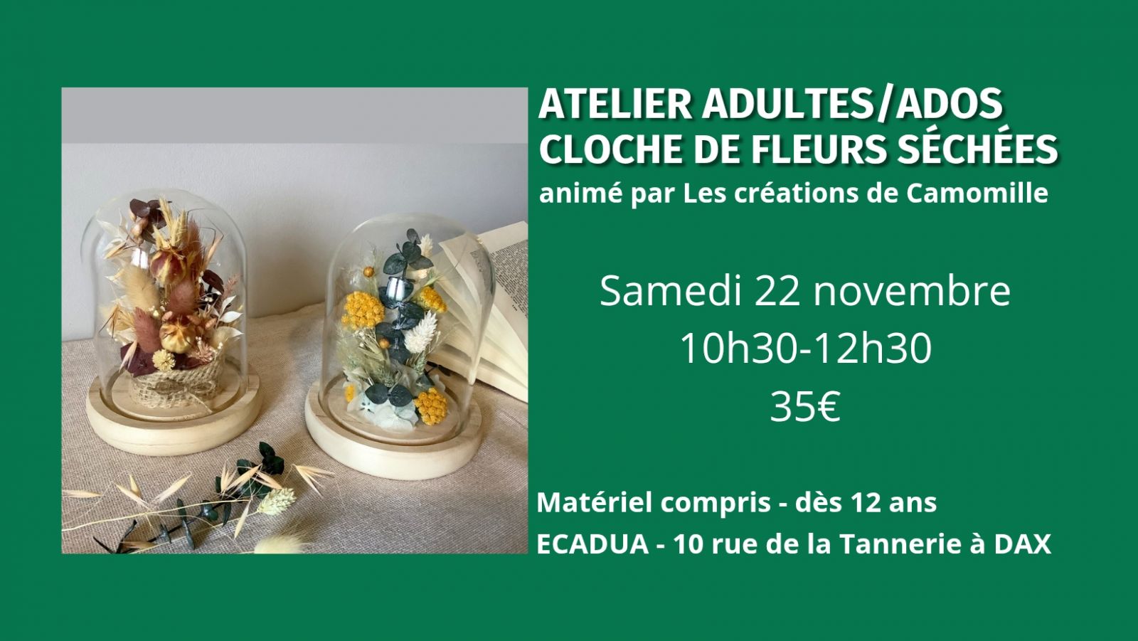 Atelier créatif Art floral / Adultes ou ados