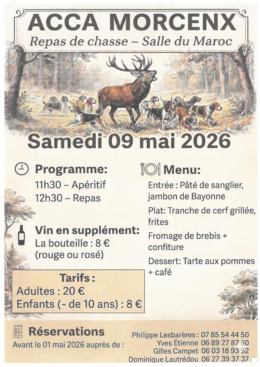 Repas de l'ACCA de Morcenx