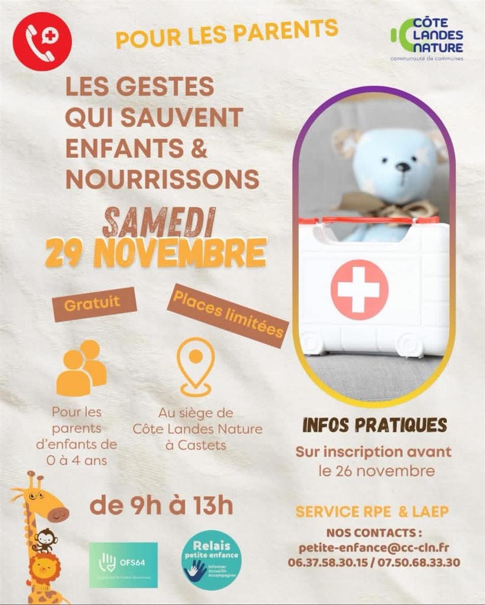 Les gestes qui sauvent enfants & nourissons