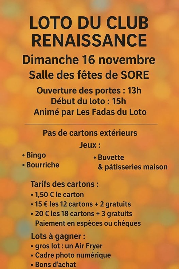 loto du club renaissance