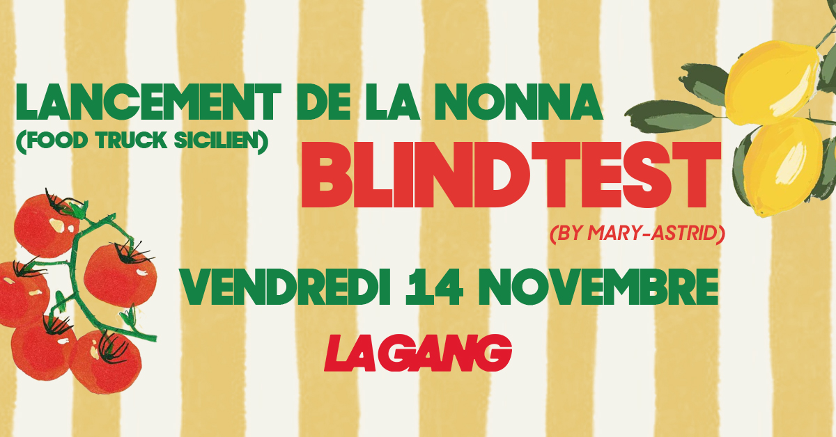 BLIND TEST ET FOOD TRUCK SICILIEN