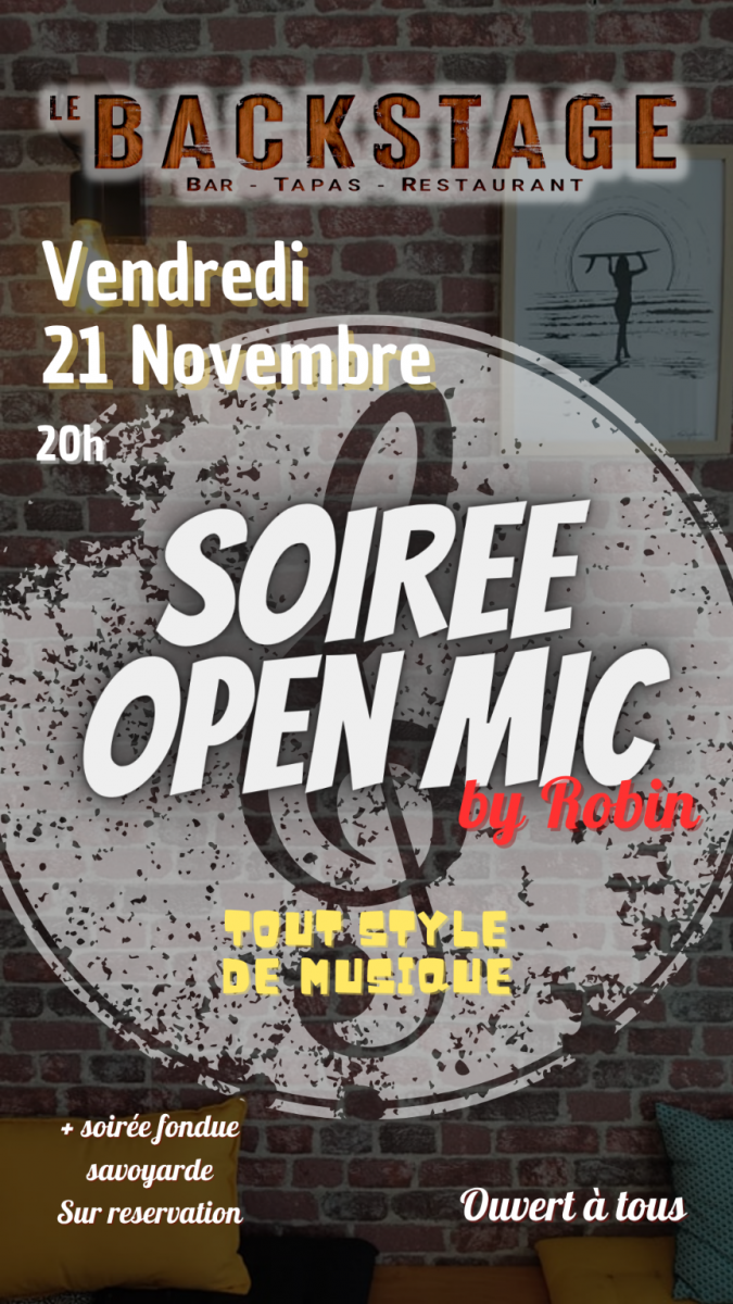 OPEN MIC Musical au BACKSTAGE