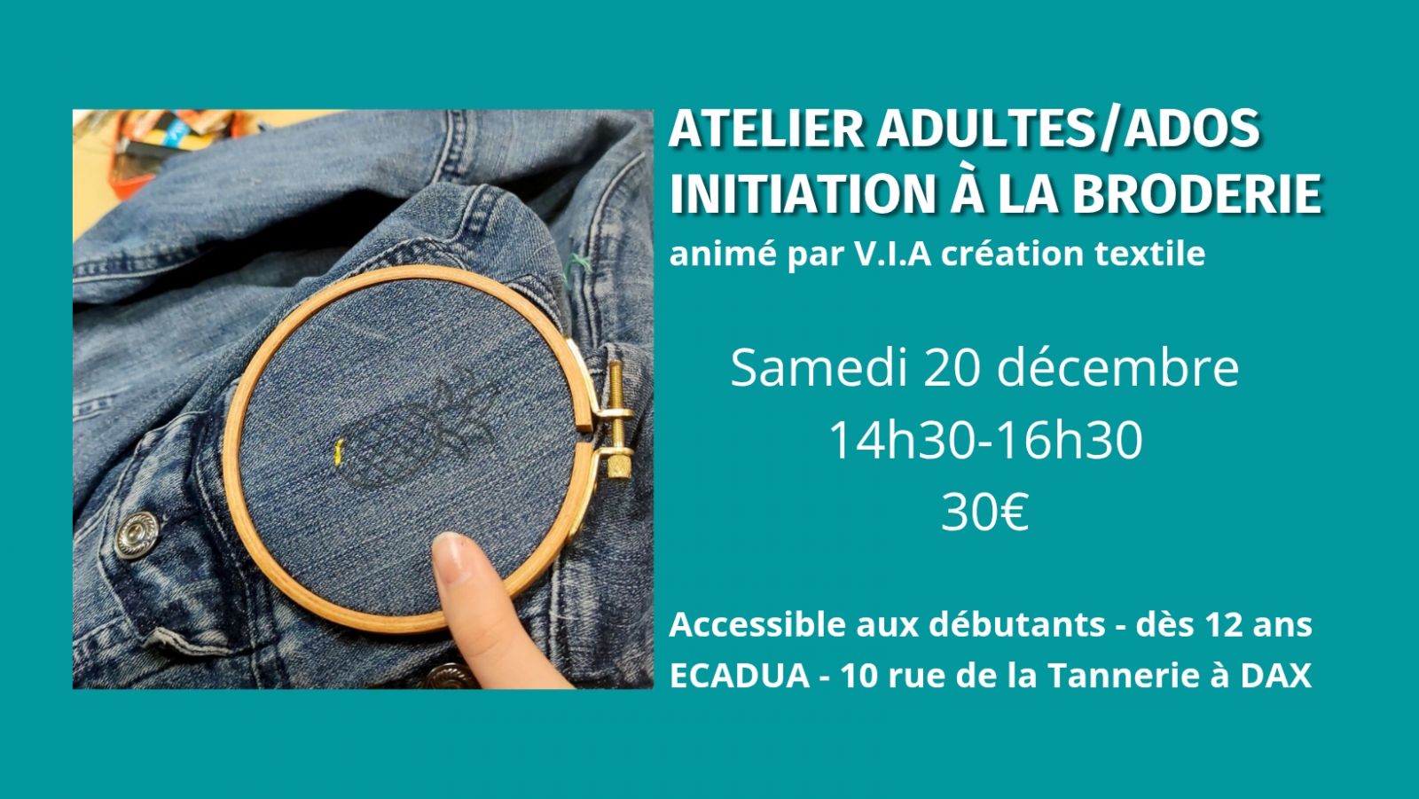 Atelier créatif d'initiation à la broderie / A ...
