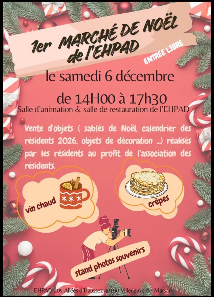 1er marché de Noël de l'EHPAD