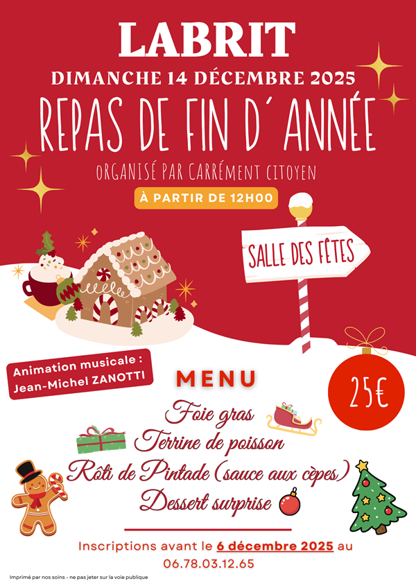 REPAS DE FIN D'ANNÉE