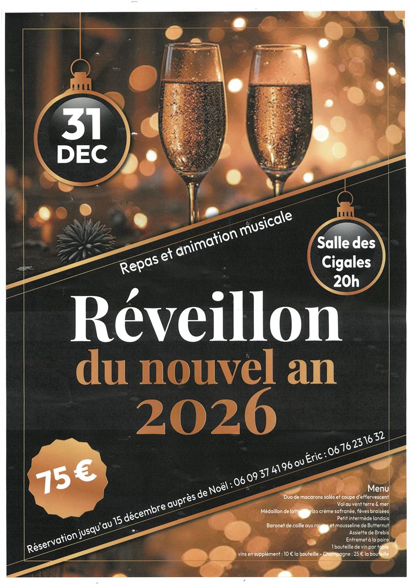 Réveillon du nouvel an 2026 - Morcenx