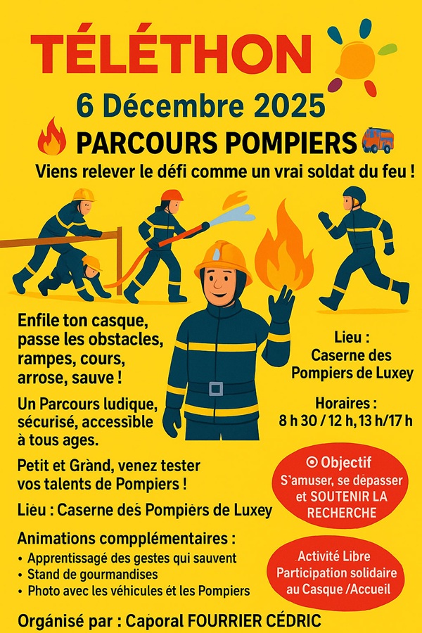 Téléthon parcours pompiers
