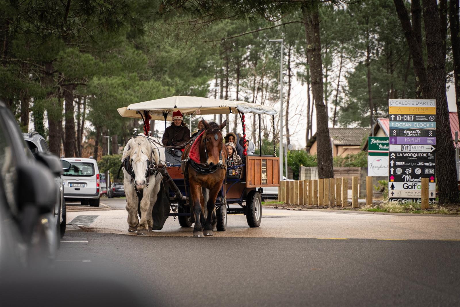 Calèche, vin chaud, atelier maquillage & goûte ...