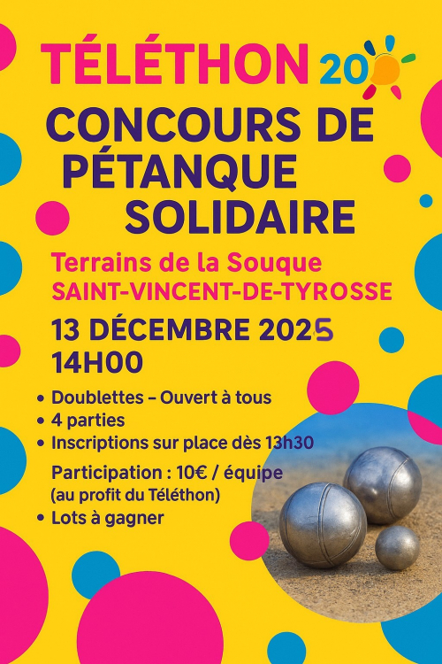 Tournoi de pétanque solidaire