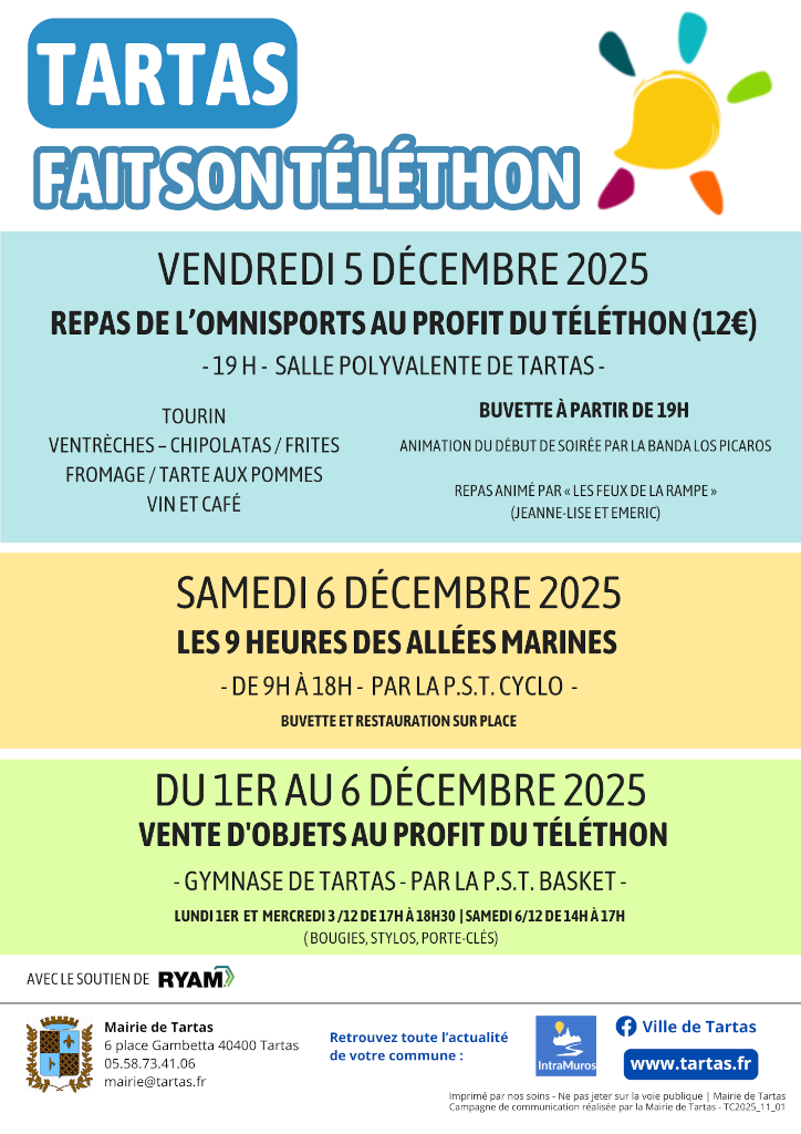 Tartas fait son téléthon