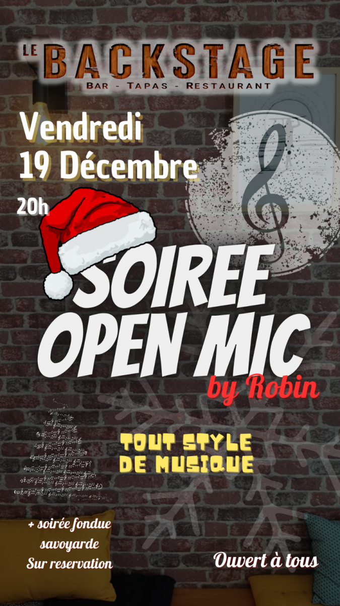 OPEN MIC Musical au BACKSTAGE