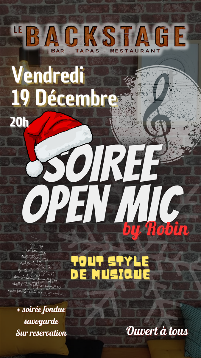 OPEN MIC musical au BACKSTAGE