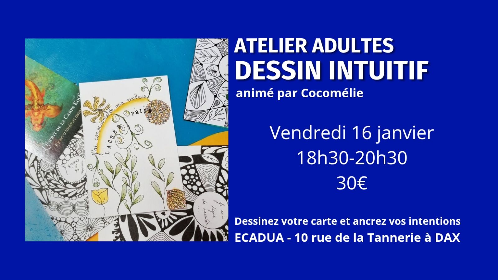 Atelier créatif Dessin intuitif / Adultes