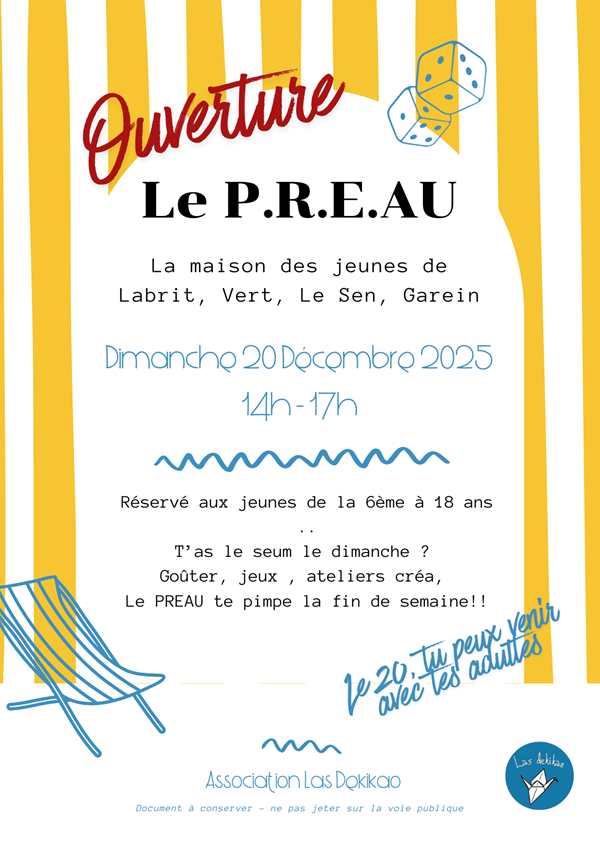 MAISON DES JEUNES de Labrit : OUVERTURE