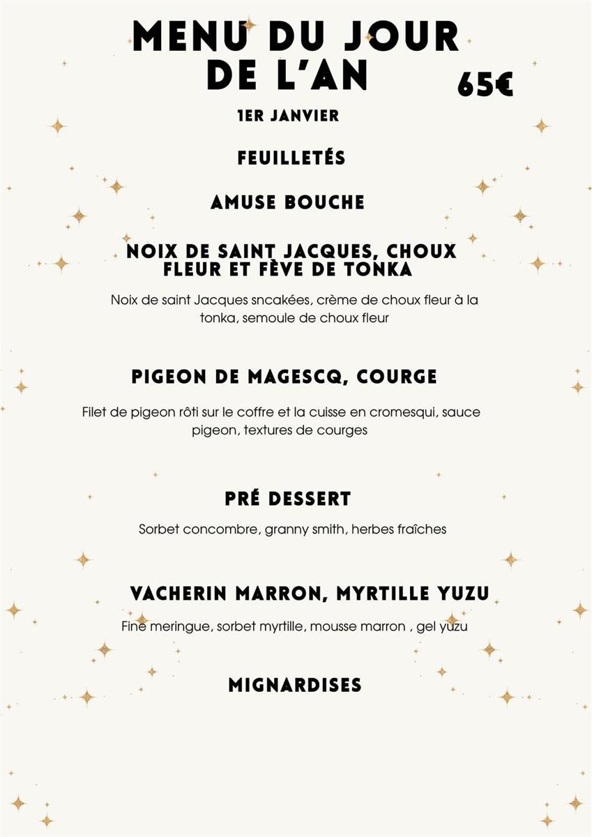 Menu du jour de l'an