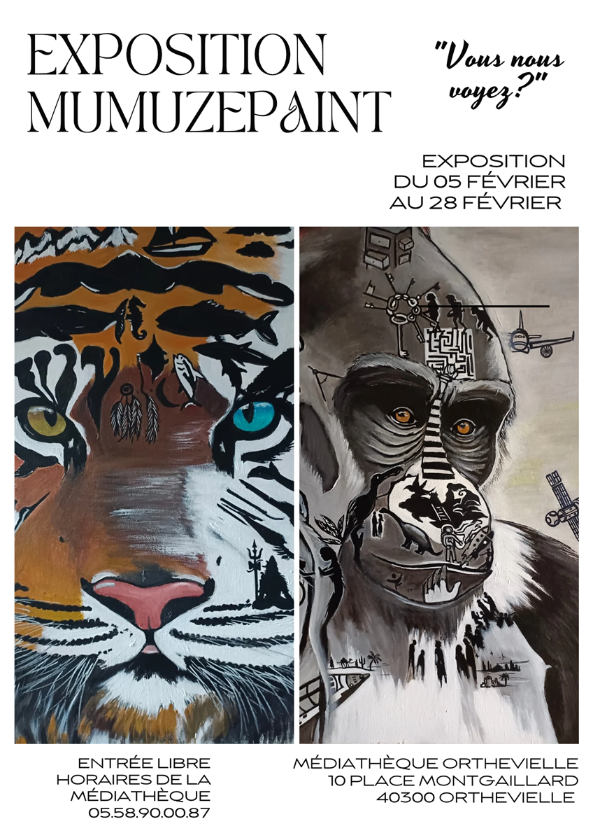 Exposition de peinture de l'artiste Mumuzepaint