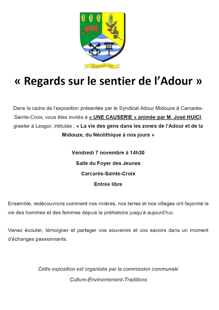 Regards sur le sentier de l'Adour : Causerie a ...