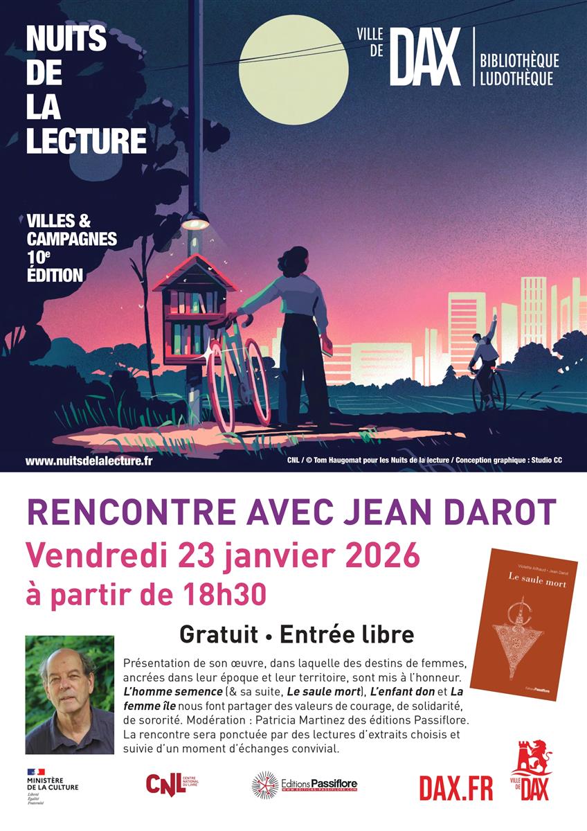 Rencontre avec Jean Darot - Nuits de la lecture