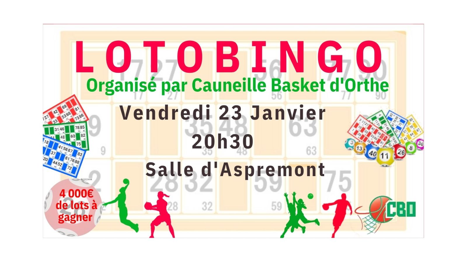 LOTO BINGO 20 h 30 avec n° fétiche