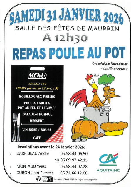 Repas poule au pot