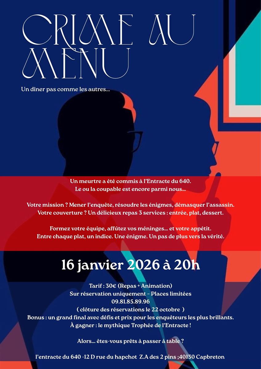 Dîner jeux d'enquète à l'entracte du 640