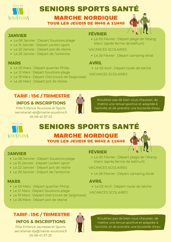 Seniors Sport Santé : marche nordique