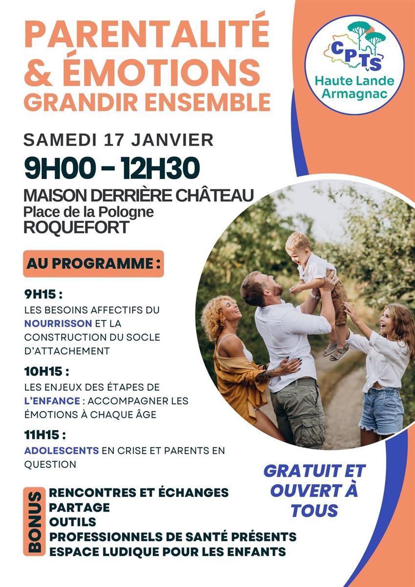 Atelier : Parentalité & Émotions, grandir ensemble