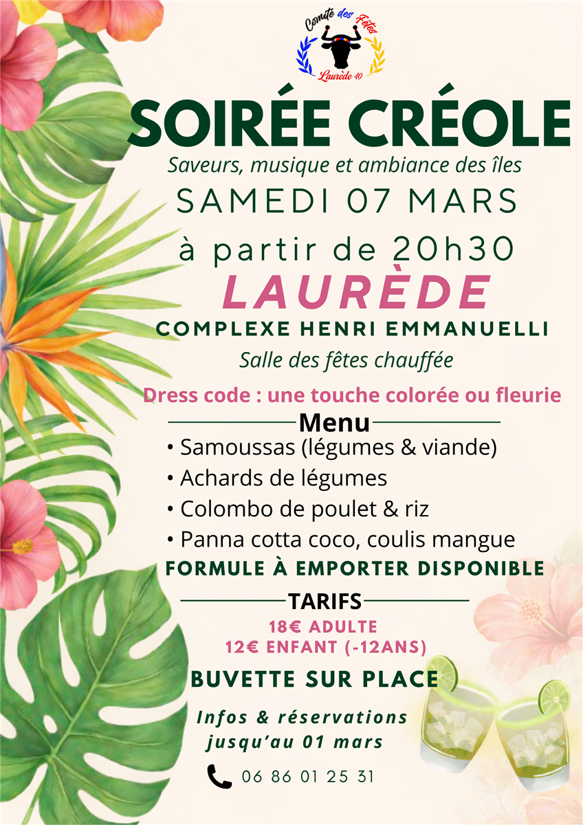 Soirée Créole à Laurède