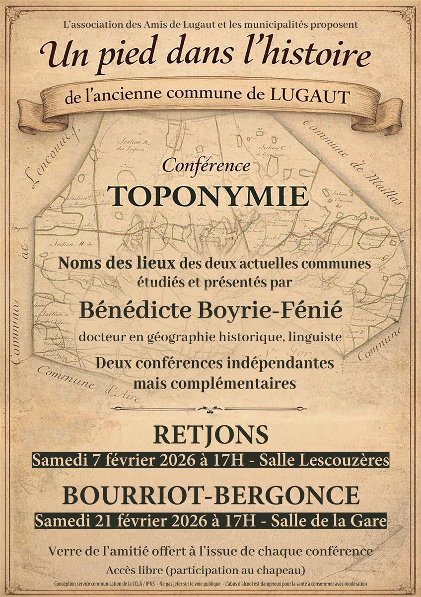 Conférence toponymie : Un pied dans l'histoire ...