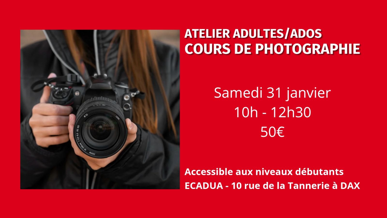 Cours de photographie / Adultes ou ados