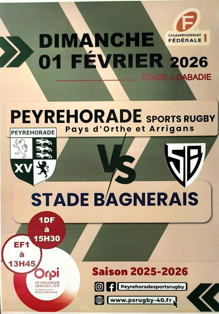 Fédérale - PEYREHORADE SPORTS RUGBY PEYREHORAD ...