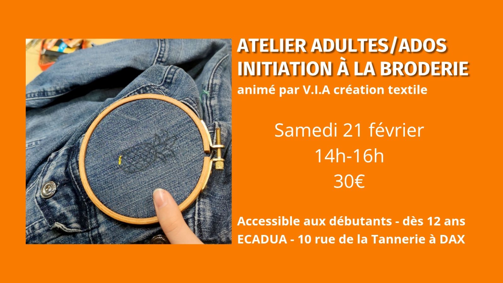 Atelier d'initiation à la broderie / Adultes o ...